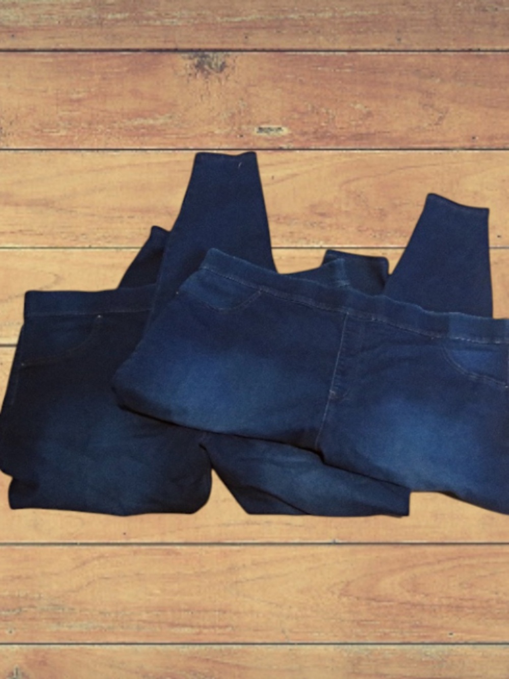 2 Pairs of Terra & Sky Pull on Stretchy Jeans Size 4X